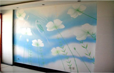 华宁画墙绘怎么画好白云的蓬松感？