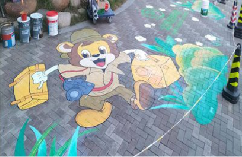 华宁夏季画地面彩绘会遇到的问题