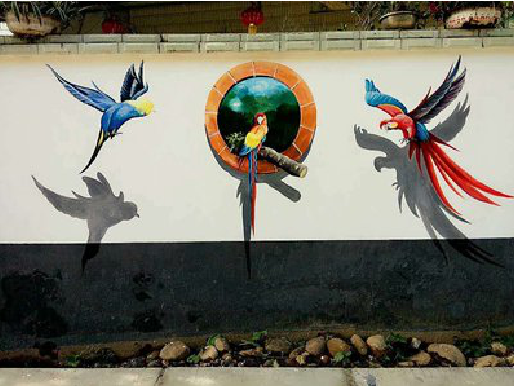 华宁视觉错位-3D墙绘设计