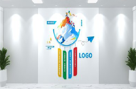 华宁公司企业形象墙的工艺材料有哪些？